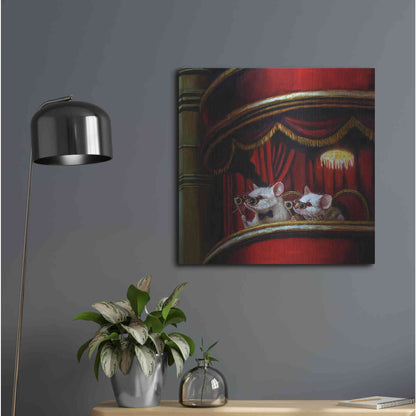 Luxe Metal Art 'Die Fledermaus' by Lucia Heffernan, Metal Wall Art,24x24