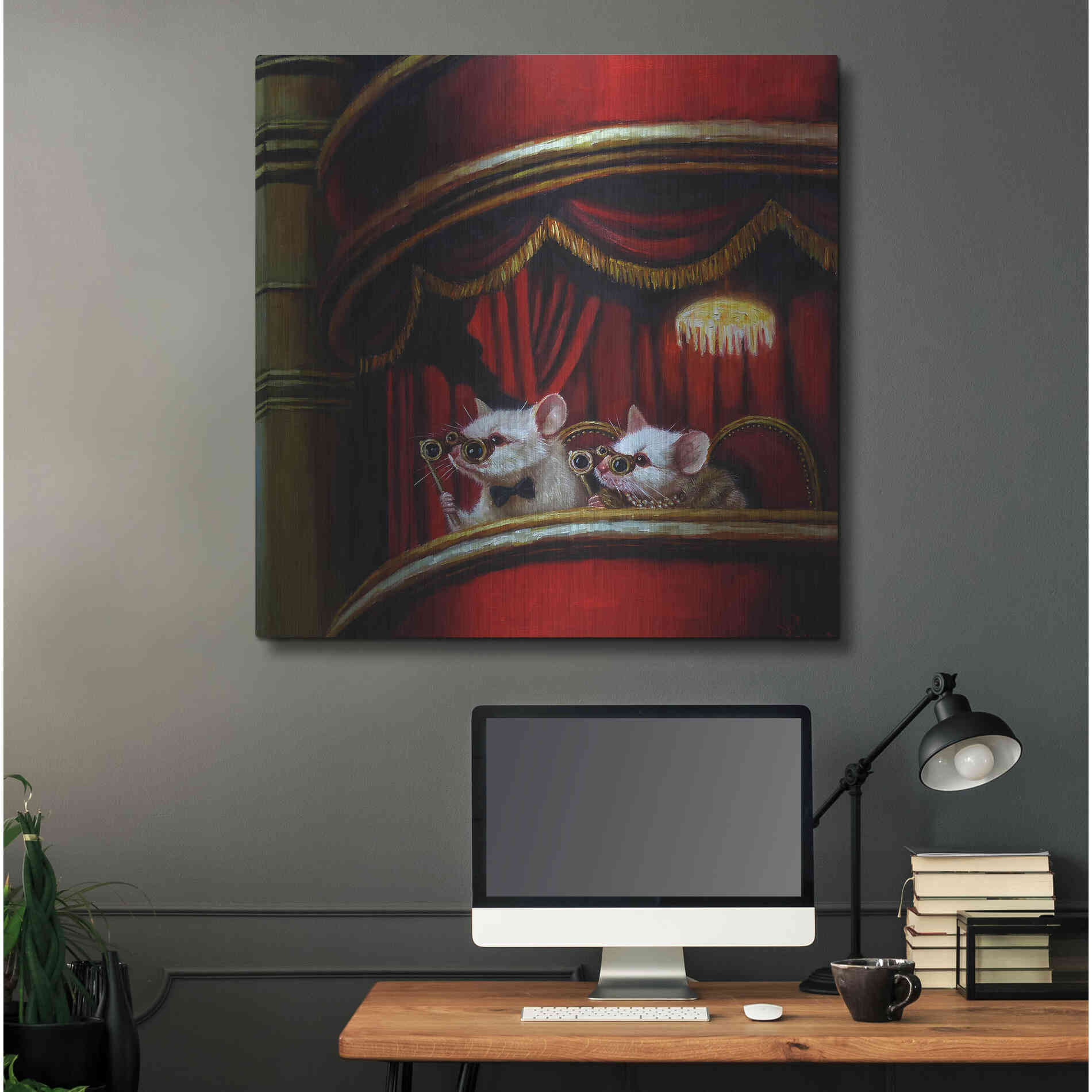 Luxe Metal Art 'Die Fledermaus' by Lucia Heffernan, Metal Wall Art,36x36