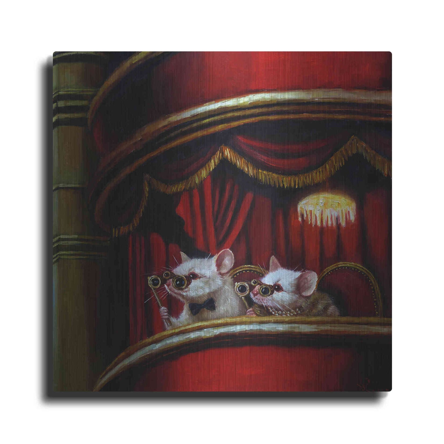 Luxe Metal Art 'Die Fledermaus' by Lucia Heffernan, Metal Wall Art