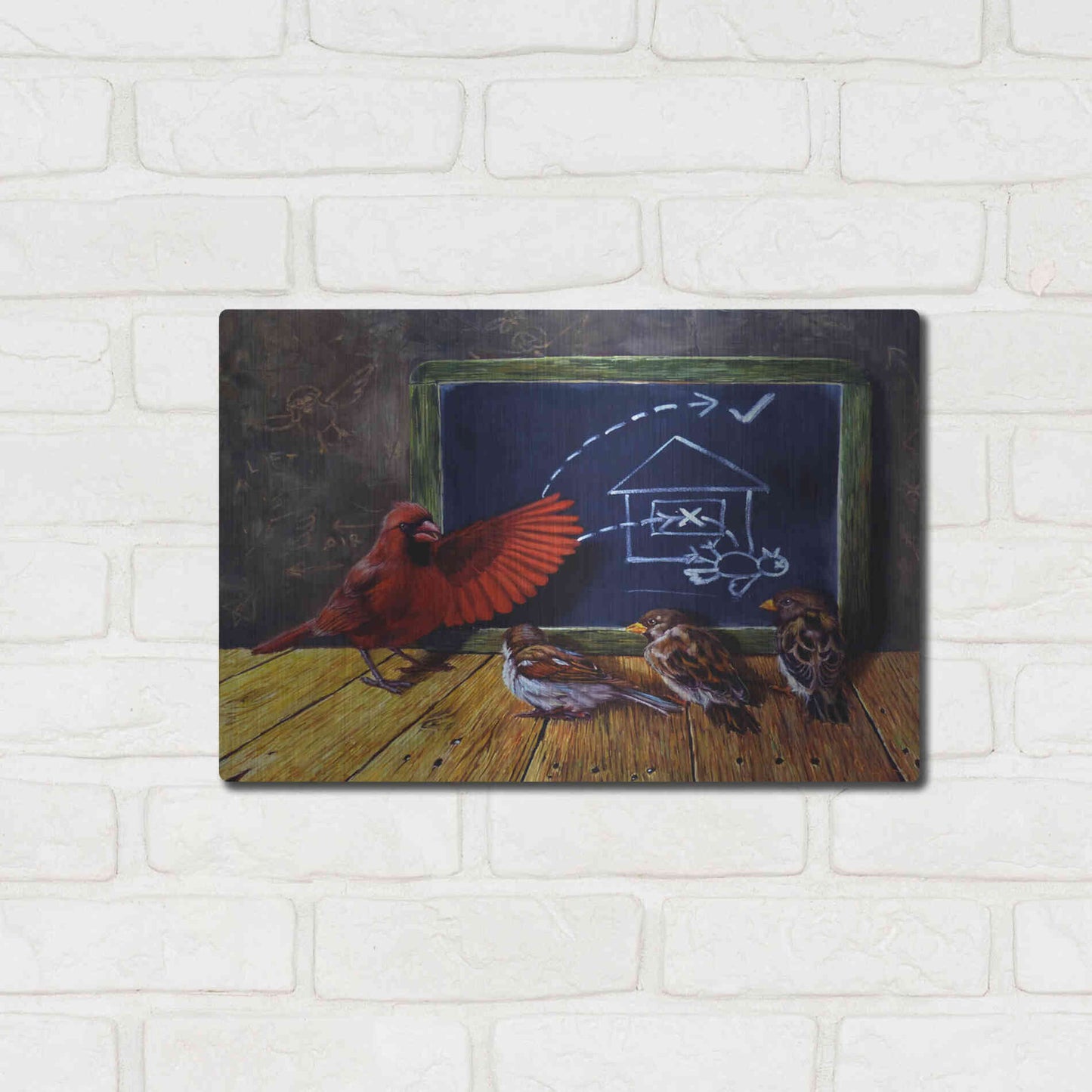 Luxe Metal Art 'Flight School' by Lucia Heffernan, Metal Wall Art,16x12