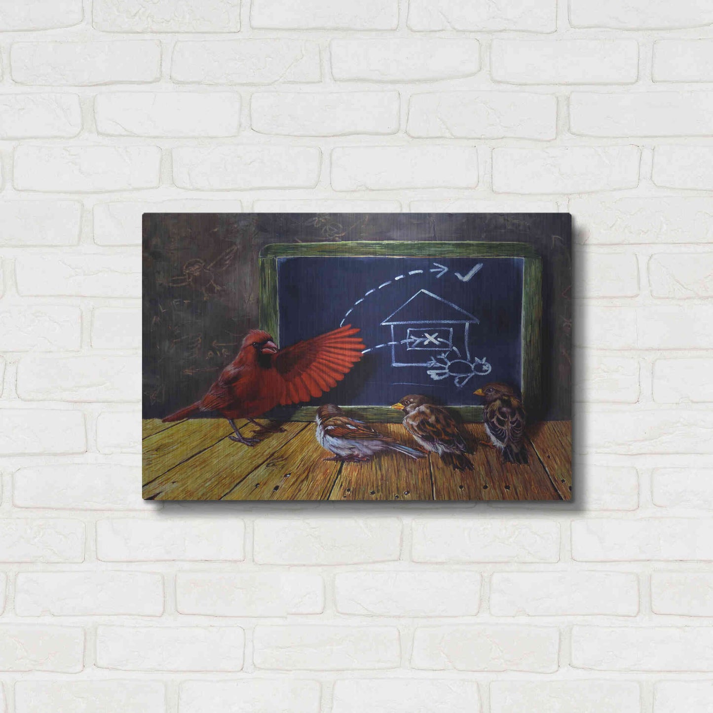 Luxe Metal Art 'Flight School' by Lucia Heffernan, Metal Wall Art,24x16