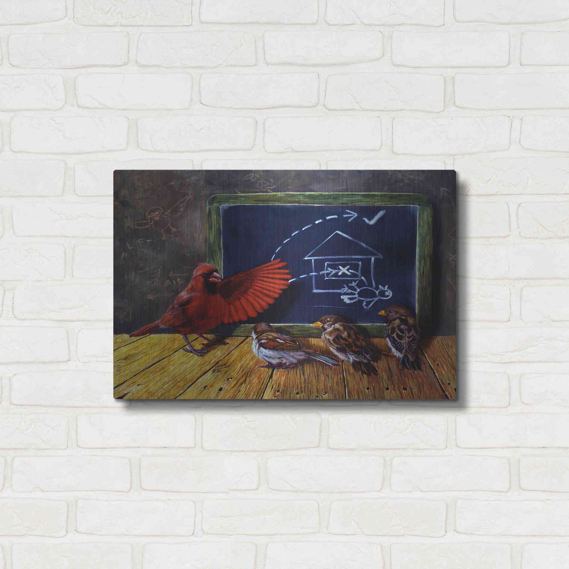 Luxe Metal Art 'Flight School' by Lucia Heffernan, Metal Wall Art,24x16