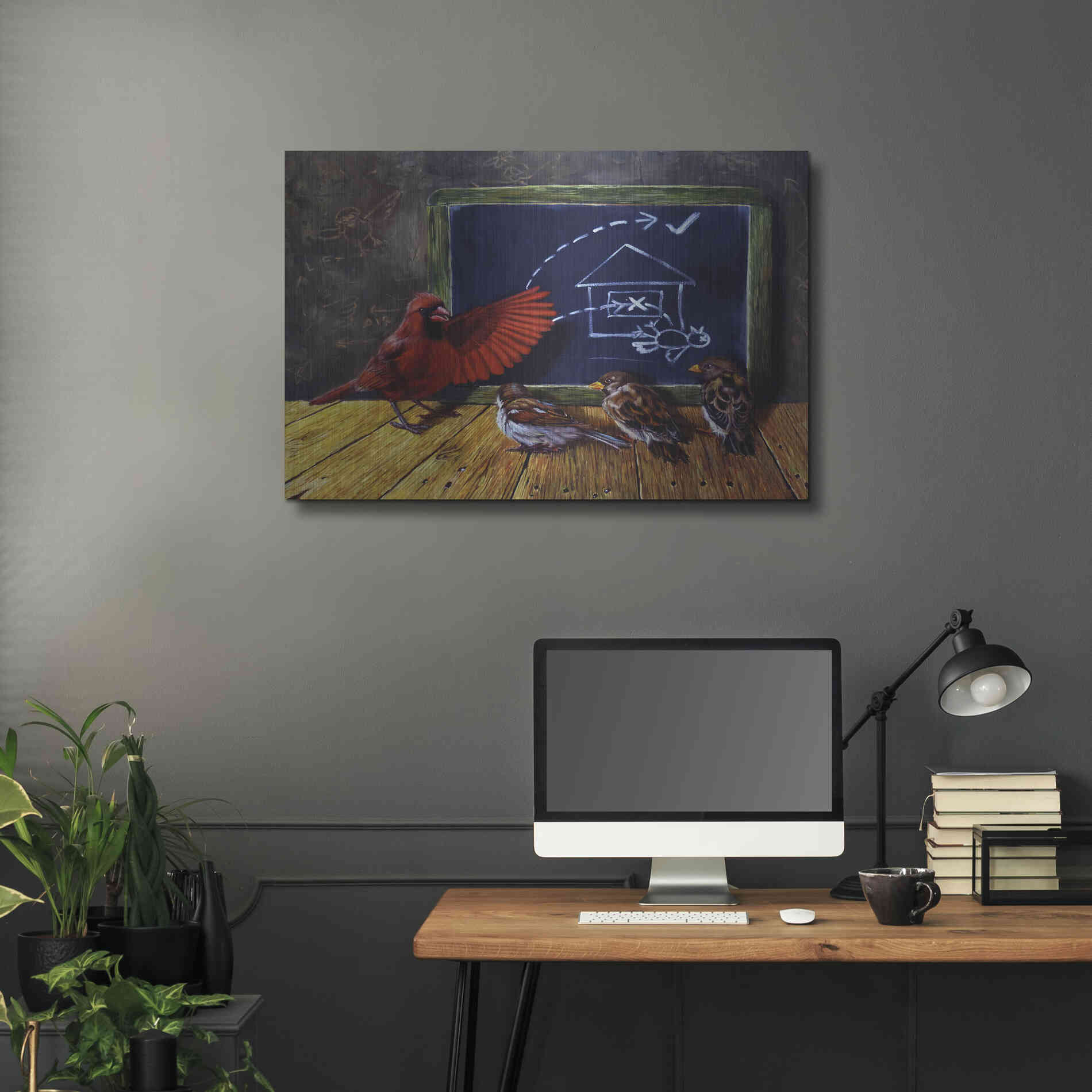 Luxe Metal Art 'Flight School' by Lucia Heffernan, Metal Wall Art,36x24