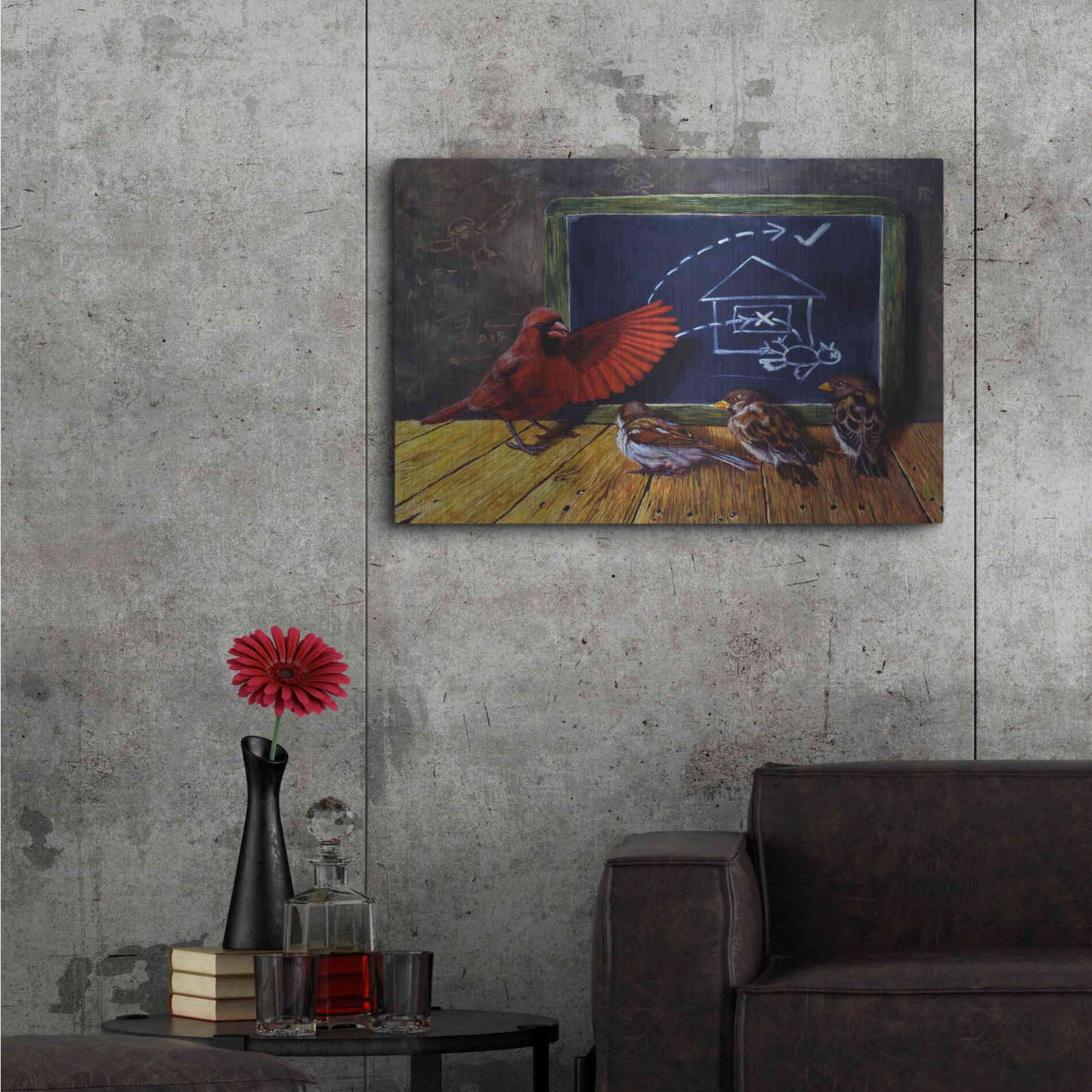 Luxe Metal Art 'Flight School' by Lucia Heffernan, Metal Wall Art,36x24