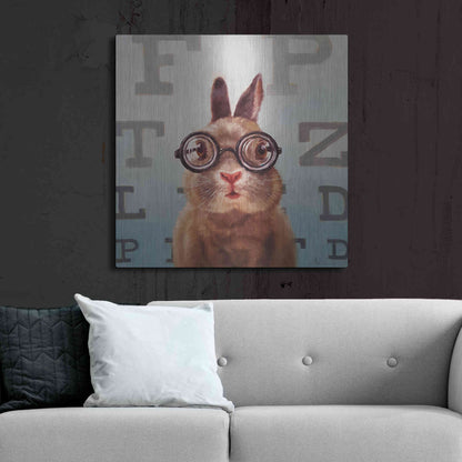 Luxe Metal Art 'Four Eyes' by Lucia Heffernan, Metal Wall Art,36x36