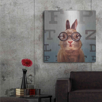 Luxe Metal Art 'Four Eyes' by Lucia Heffernan, Metal Wall Art,36x36