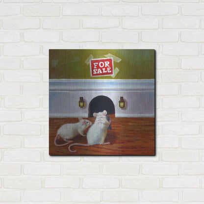 Luxe Metal Art 'Must See Inside' by Lucia Heffernan, Metal Wall Art,24x24