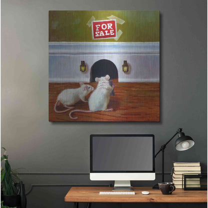 Luxe Metal Art 'Must See Inside' by Lucia Heffernan, Metal Wall Art,36x36