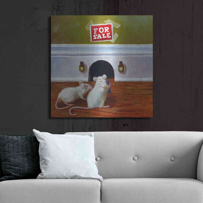 Luxe Metal Art 'Must See Inside' by Lucia Heffernan, Metal Wall Art,36x36