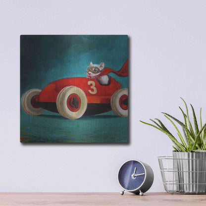 Luxe Metal Art 'Speed Racer' by Lucia Heffernan, Metal Wall Art,12x12