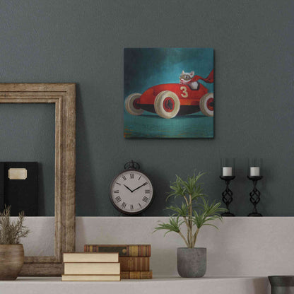 Luxe Metal Art 'Speed Racer' by Lucia Heffernan, Metal Wall Art,12x12