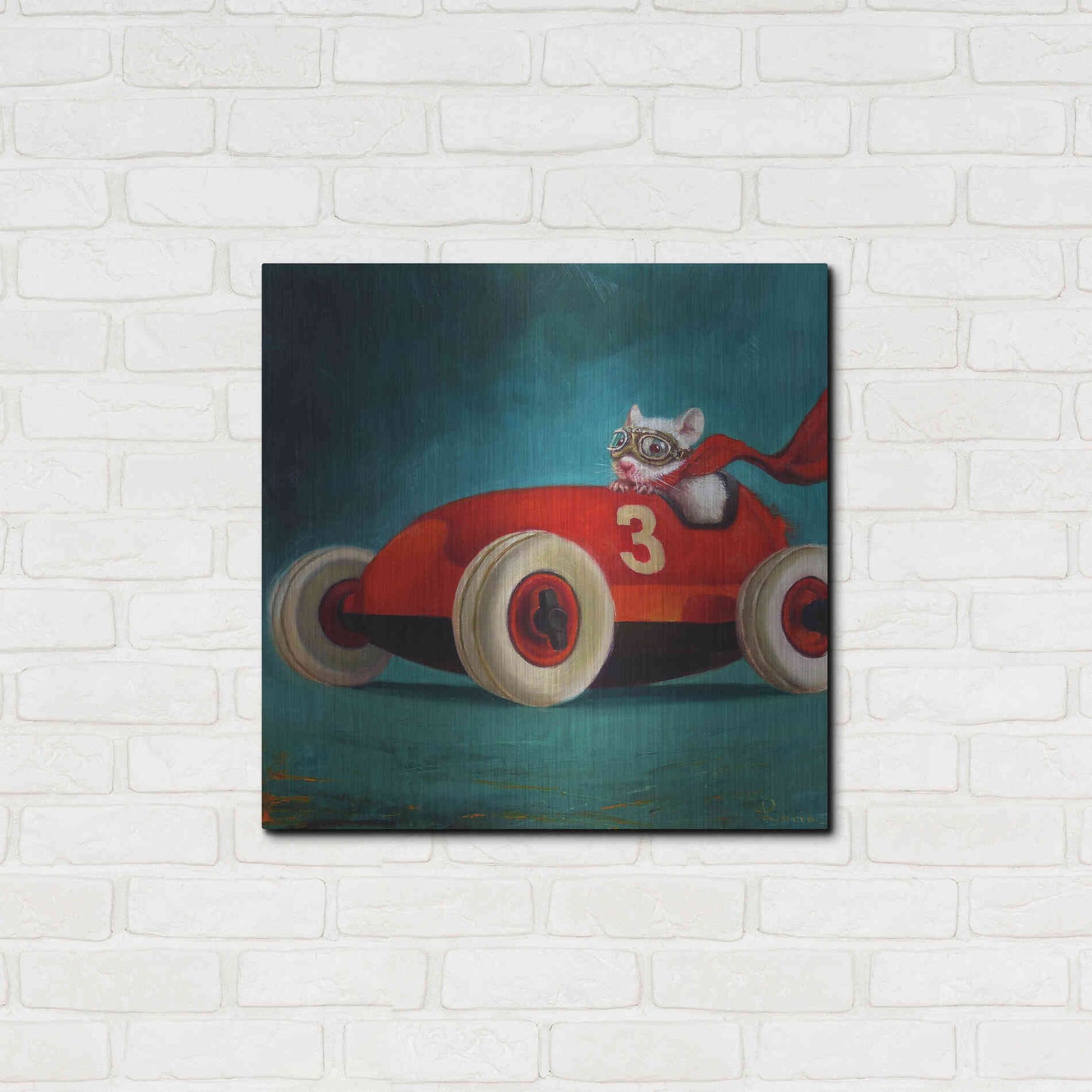 Luxe Metal Art 'Speed Racer' by Lucia Heffernan, Metal Wall Art,24x24