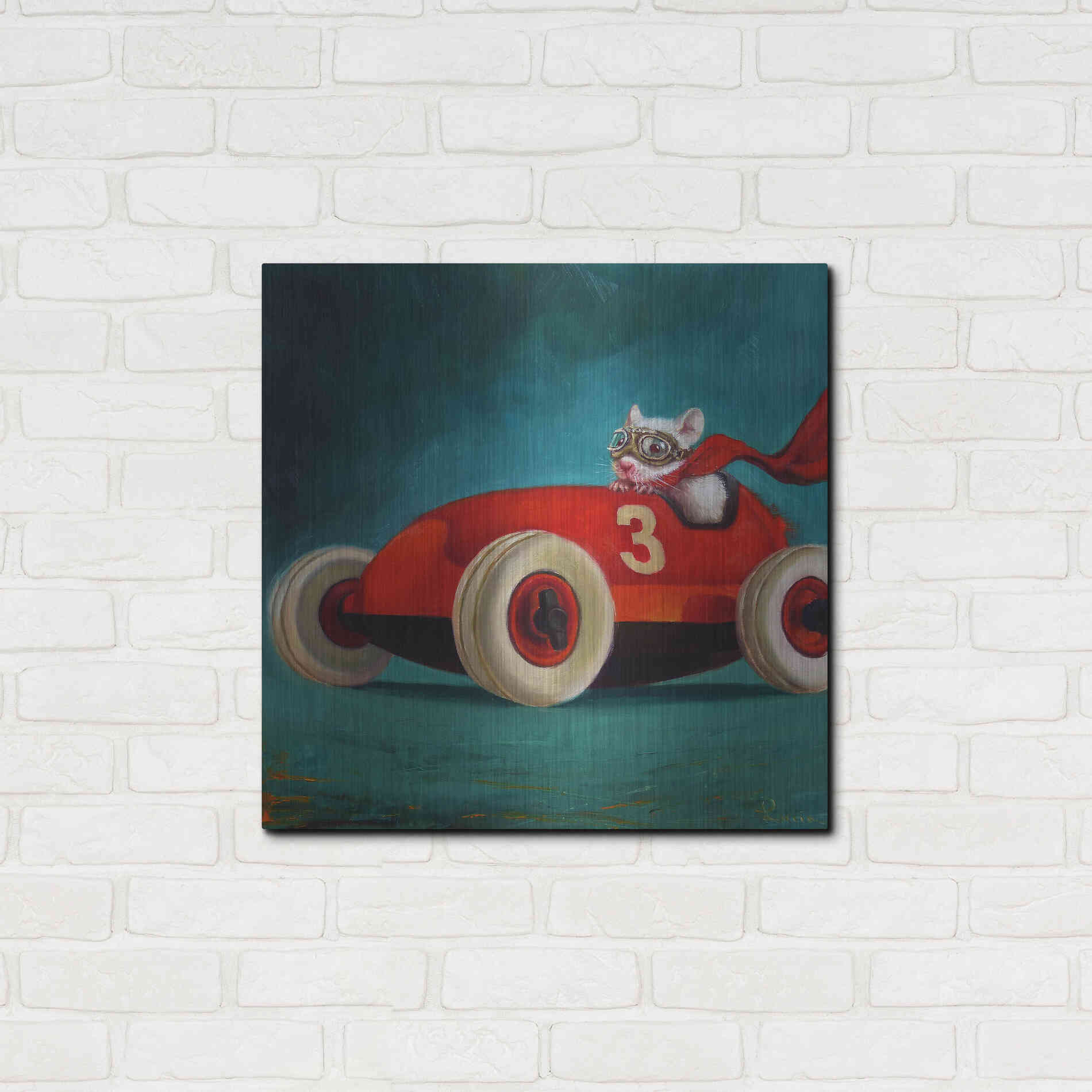 Luxe Metal Art 'Speed Racer' by Lucia Heffernan, Metal Wall Art,24x24