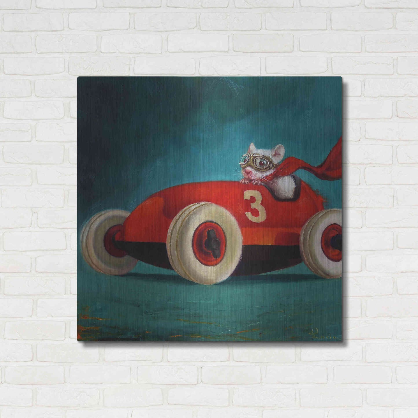 Luxe Metal Art 'Speed Racer' by Lucia Heffernan, Metal Wall Art,36x36