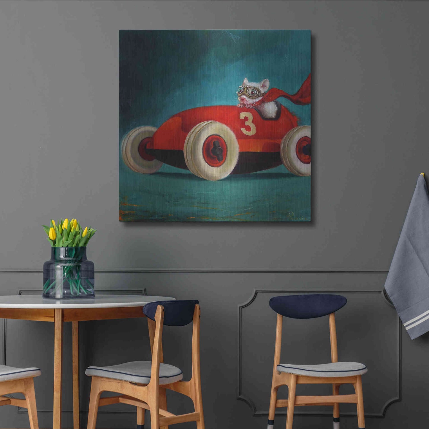 Luxe Metal Art 'Speed Racer' by Lucia Heffernan, Metal Wall Art,36x36