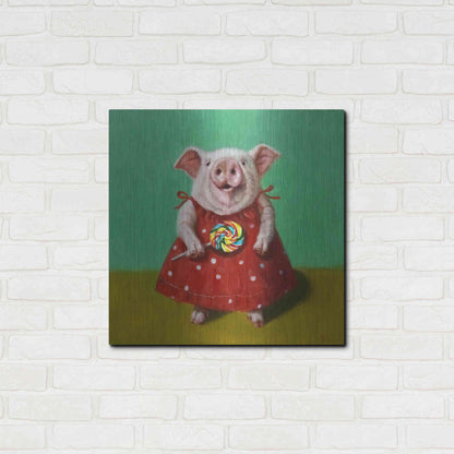 Luxe Metal Art 'Sticky' by Lucia Heffernan, Metal Wall Art,24x24