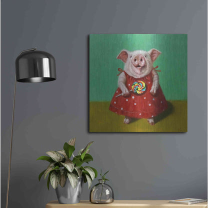 Luxe Metal Art 'Sticky' by Lucia Heffernan, Metal Wall Art,24x24