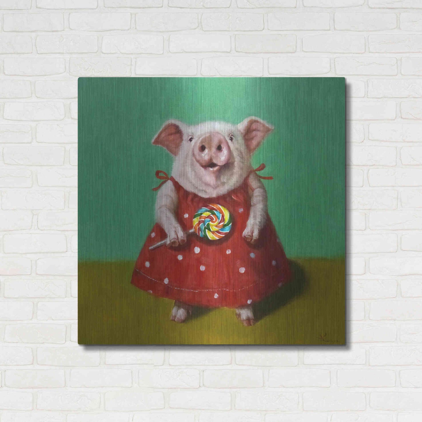 Luxe Metal Art 'Sticky' by Lucia Heffernan, Metal Wall Art,36x36