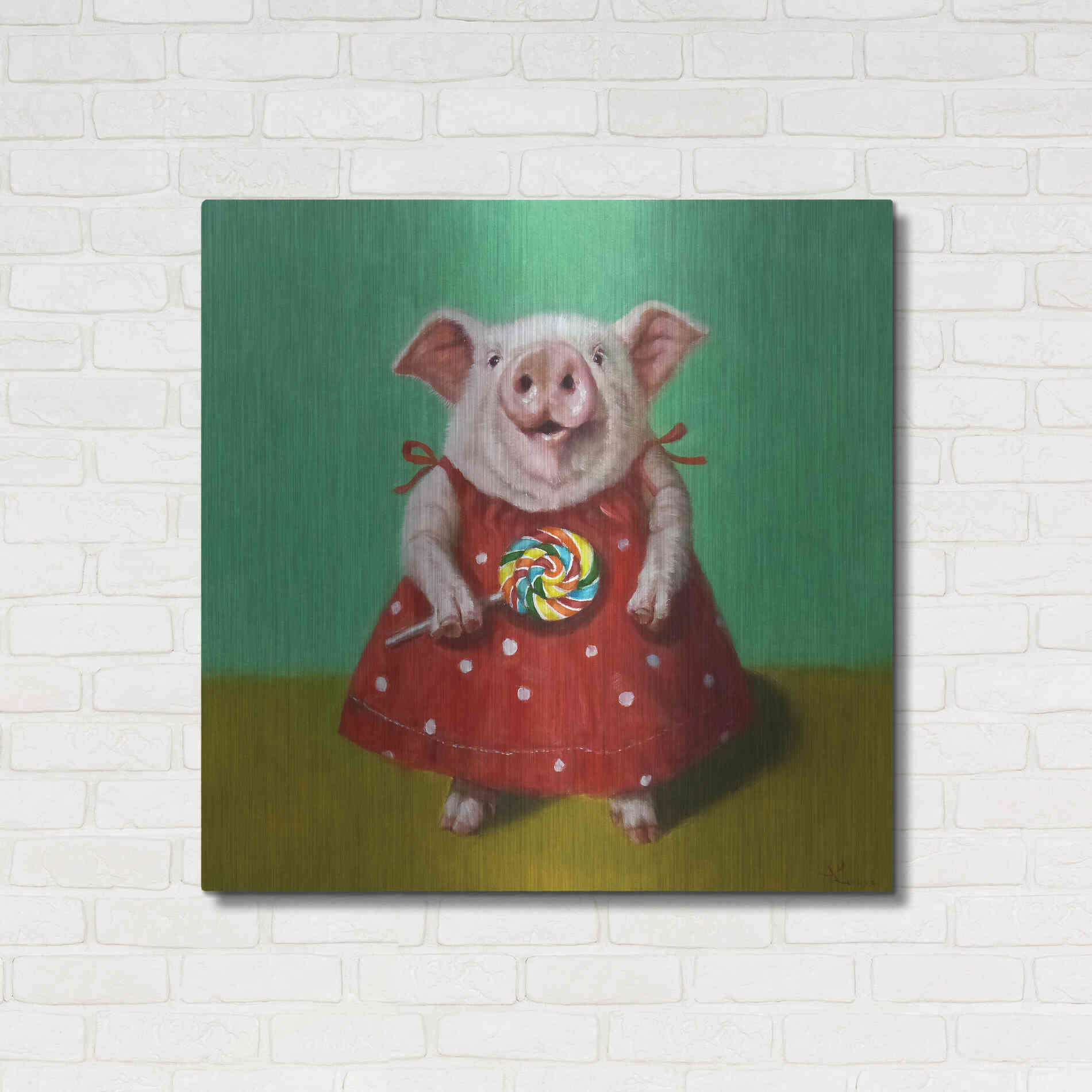 Luxe Metal Art 'Sticky' by Lucia Heffernan, Metal Wall Art,36x36