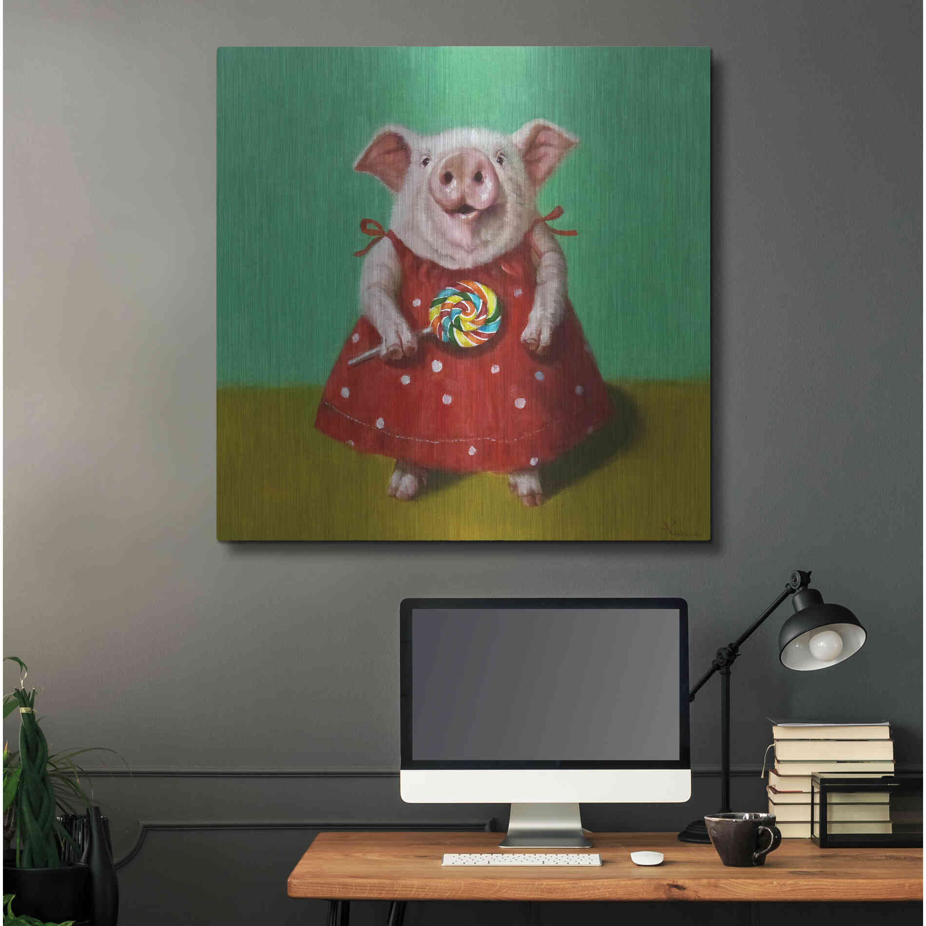 Luxe Metal Art 'Sticky' by Lucia Heffernan, Metal Wall Art,36x36