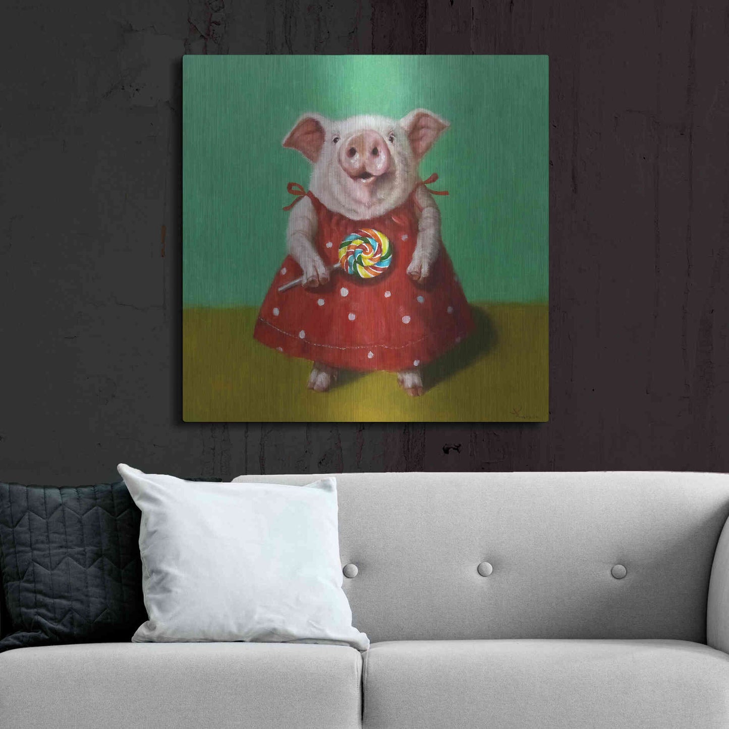 Luxe Metal Art 'Sticky' by Lucia Heffernan, Metal Wall Art,36x36