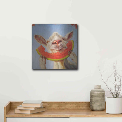 Luxe Metal Art 'Summer Treat' by Lucia Heffernan, Metal Wall Art,12x12