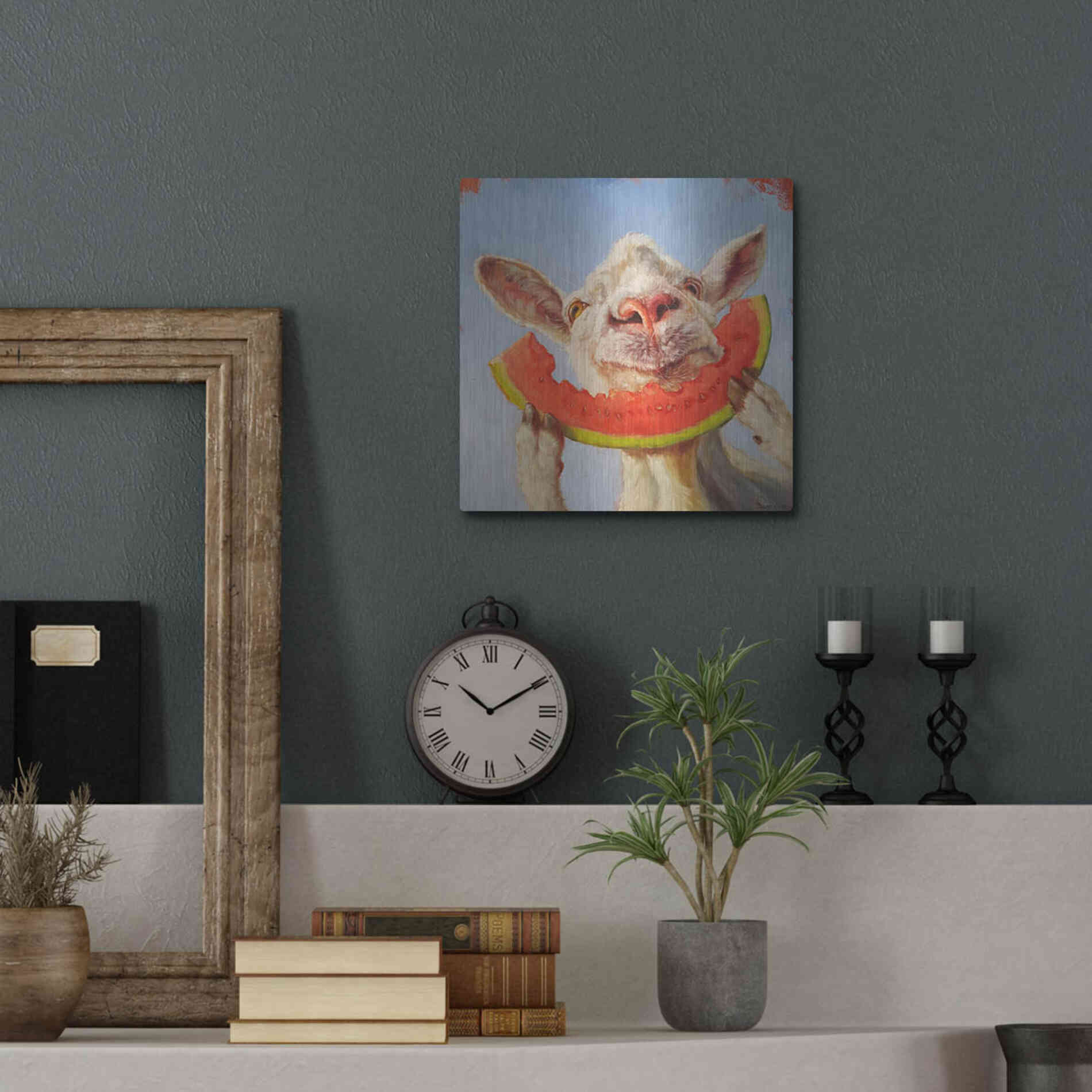 Luxe Metal Art 'Summer Treat' by Lucia Heffernan, Metal Wall Art,12x12