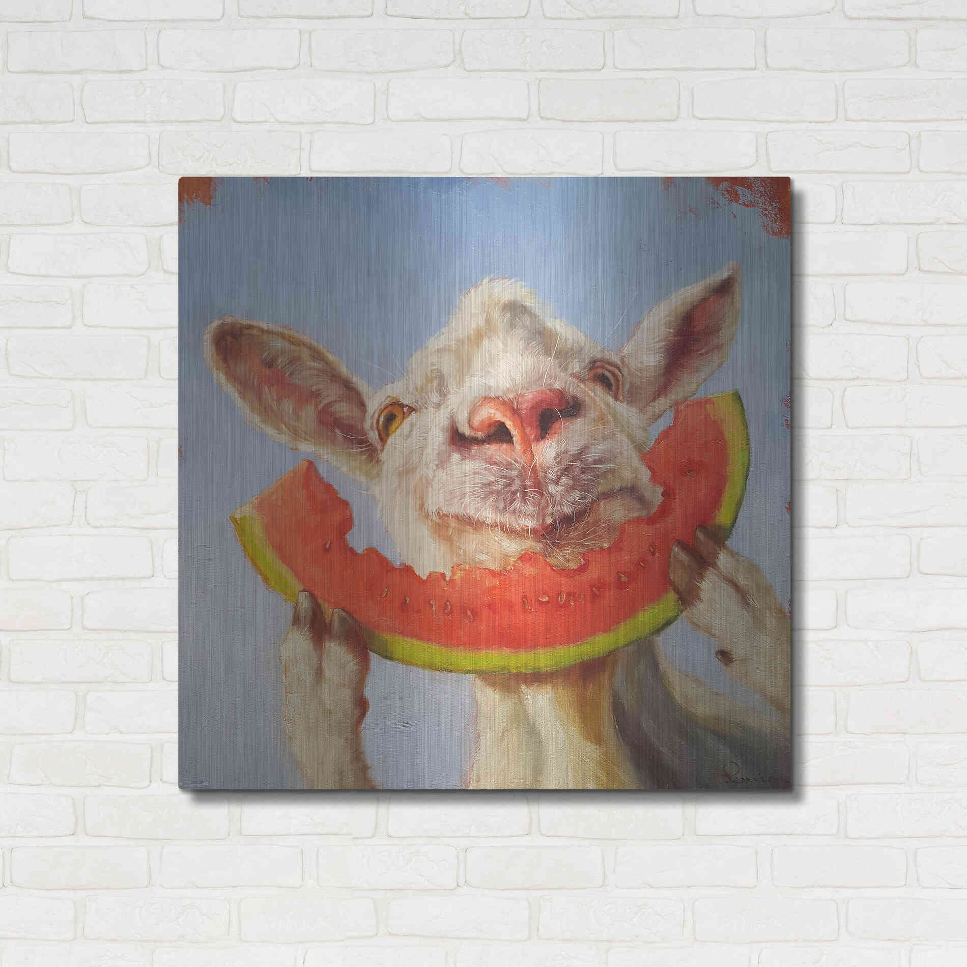 Luxe Metal Art 'Summer Treat' by Lucia Heffernan, Metal Wall Art,36x36