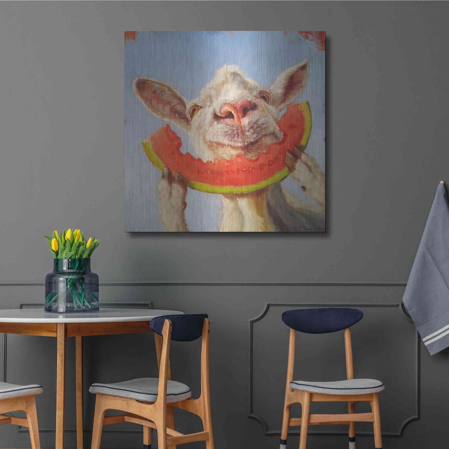 Luxe Metal Art 'Summer Treat' by Lucia Heffernan, Metal Wall Art,36x36