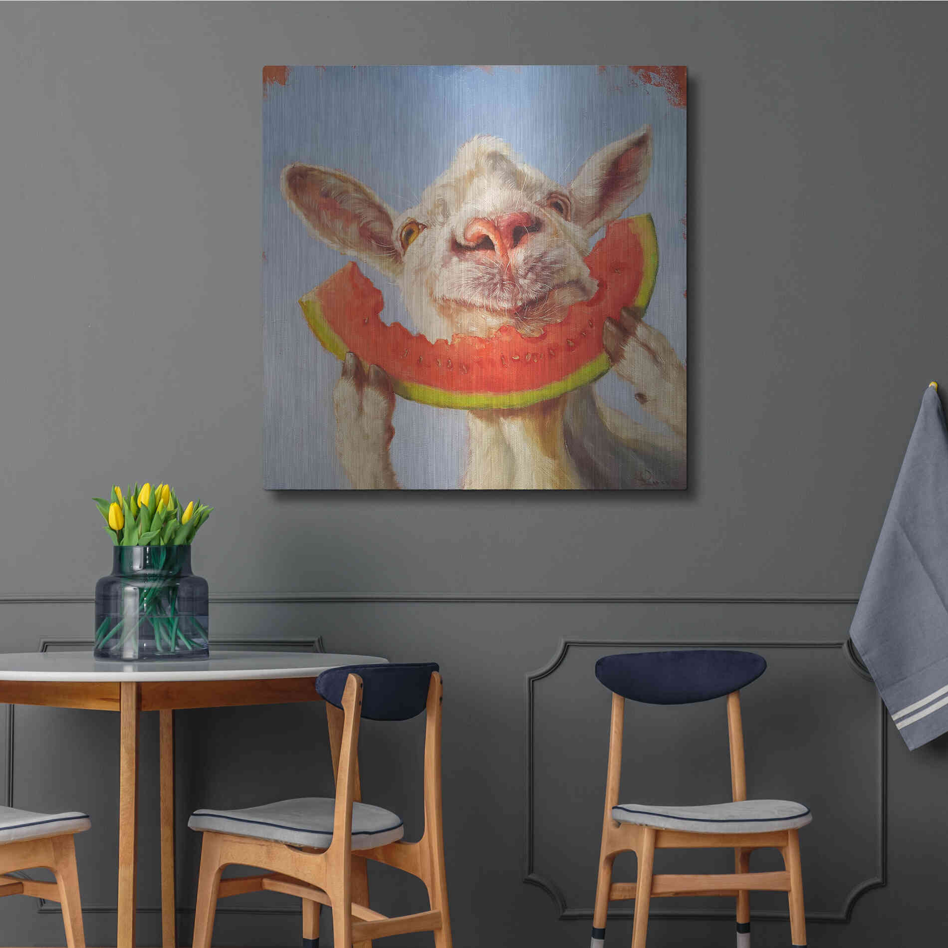 Luxe Metal Art 'Summer Treat' by Lucia Heffernan, Metal Wall Art,36x36