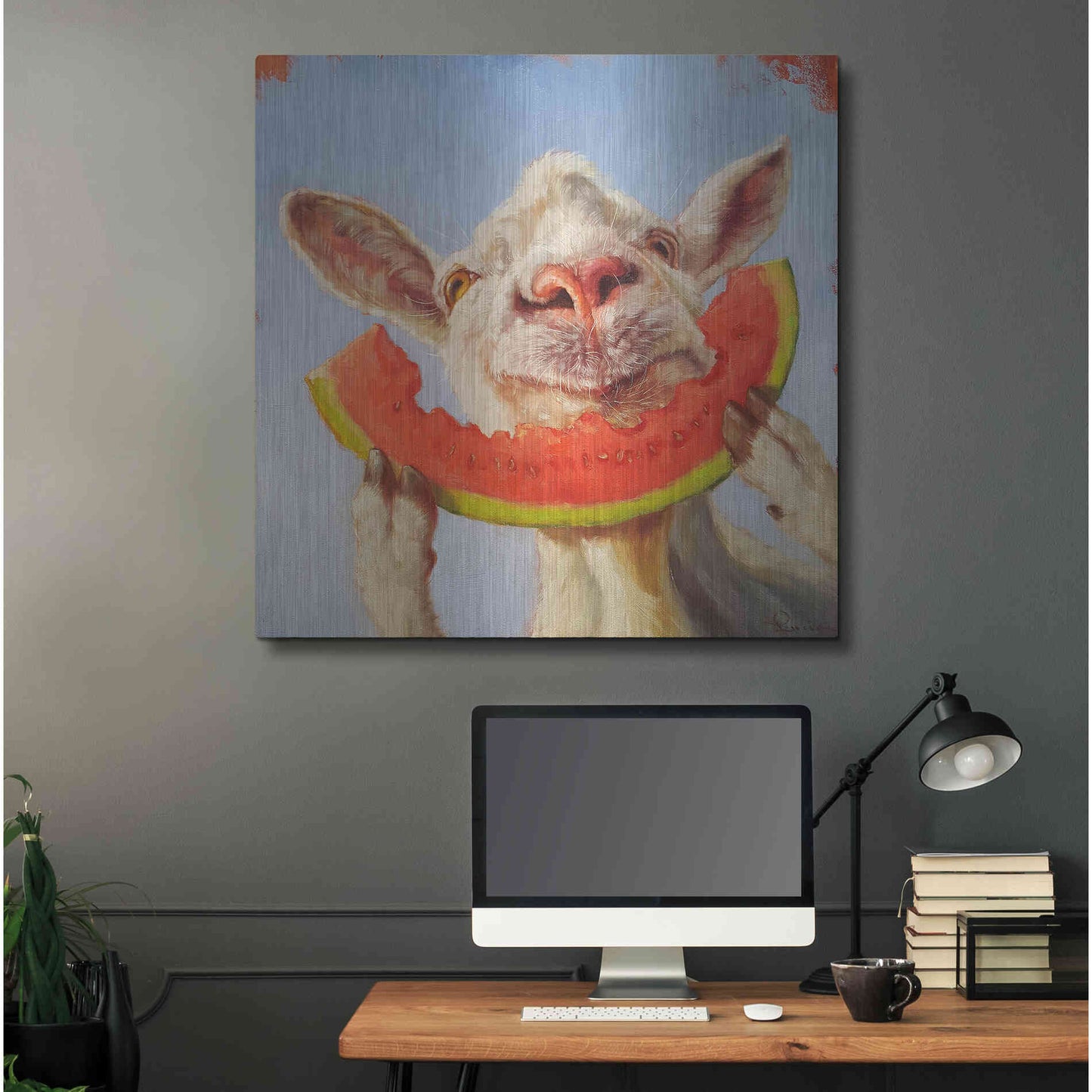 Luxe Metal Art 'Summer Treat' by Lucia Heffernan, Metal Wall Art,36x36