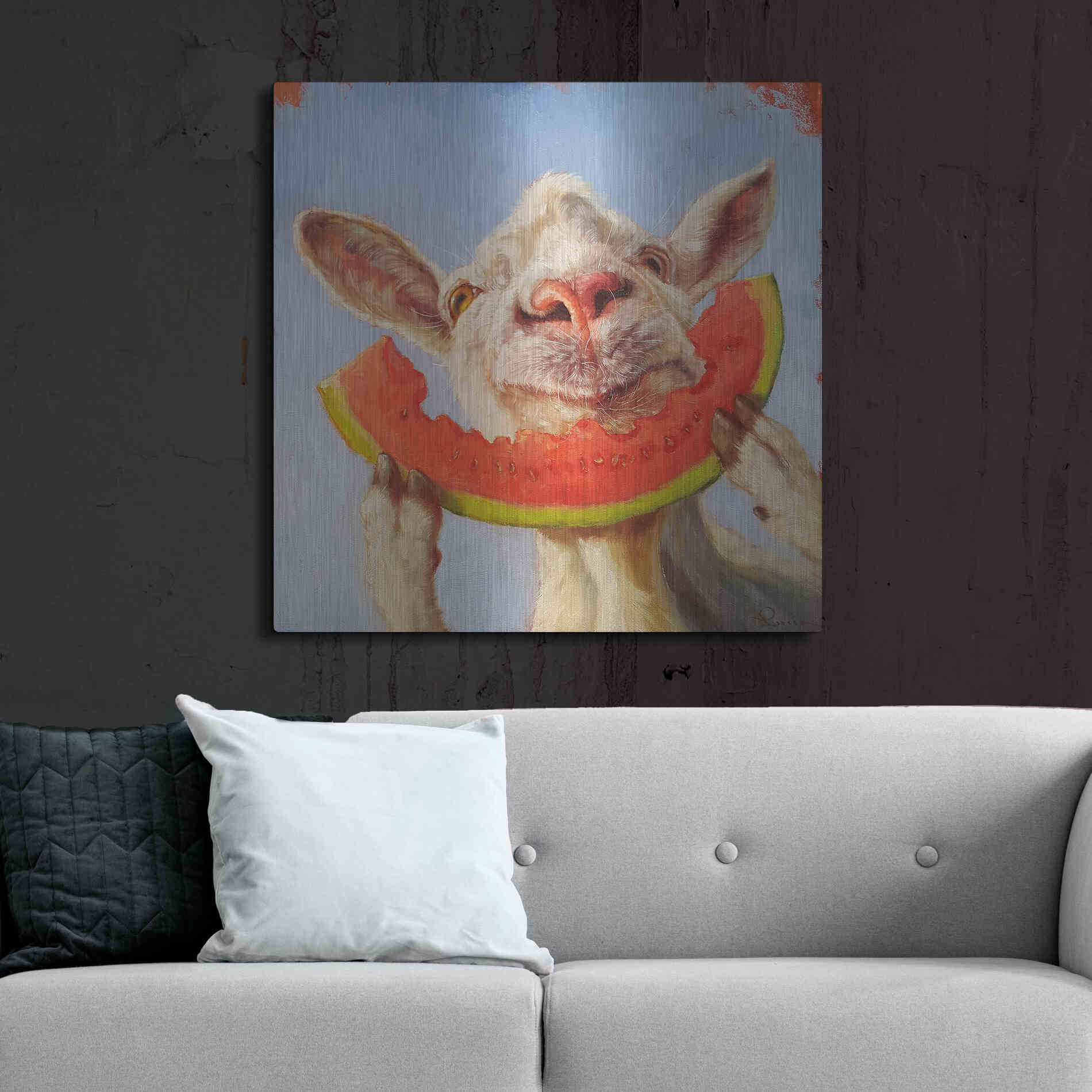 Luxe Metal Art 'Summer Treat' by Lucia Heffernan, Metal Wall Art,36x36