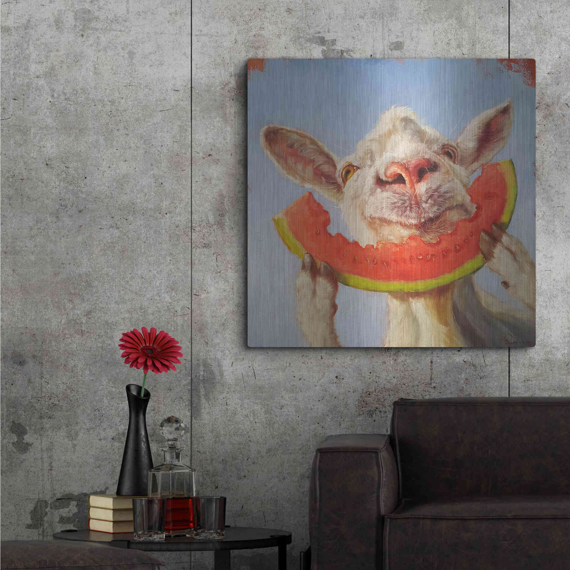 Luxe Metal Art 'Summer Treat' by Lucia Heffernan, Metal Wall Art,36x36