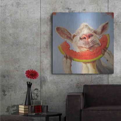 Luxe Metal Art 'Summer Treat' by Lucia Heffernan, Metal Wall Art,36x36