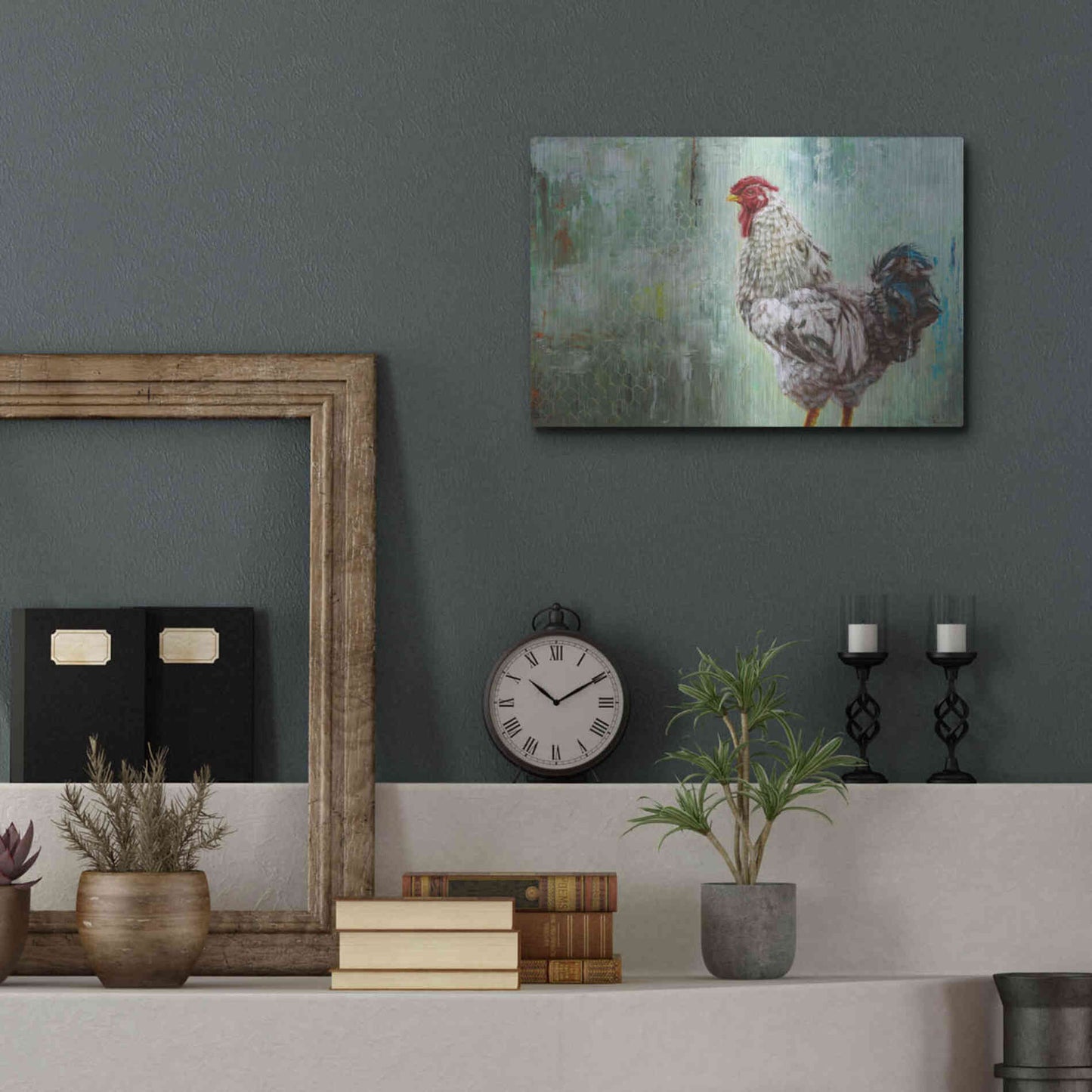 Luxe Metal Art 'The General' by Lucia Heffernan, Metal Wall Art,16x12