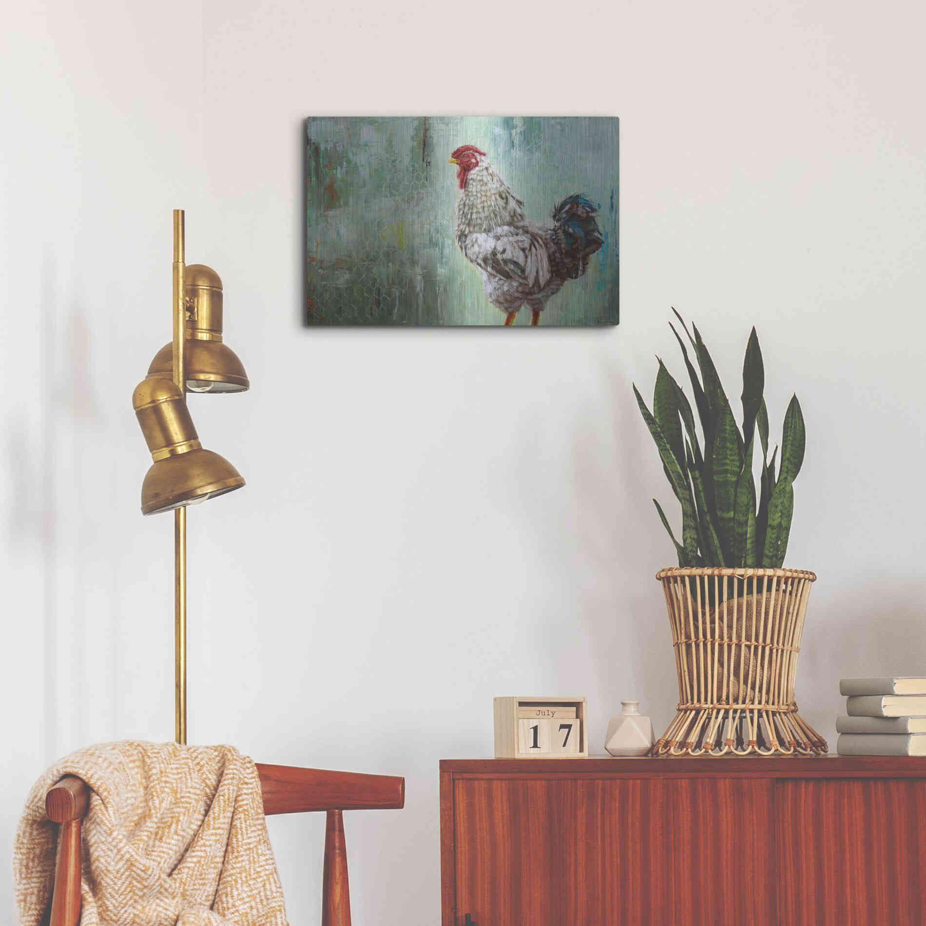 Luxe Metal Art 'The General' by Lucia Heffernan, Metal Wall Art,24x16