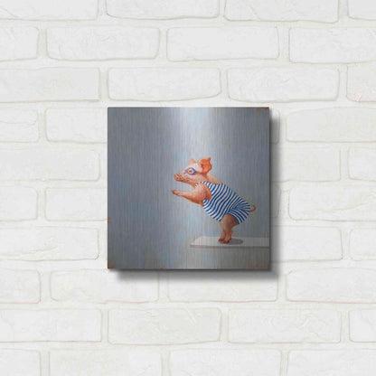 Luxe Metal Art 'The Plunge' by Lucia Heffernan, Metal Wall Art,12x12