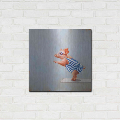 Luxe Metal Art 'The Plunge' by Lucia Heffernan, Metal Wall Art,24x24