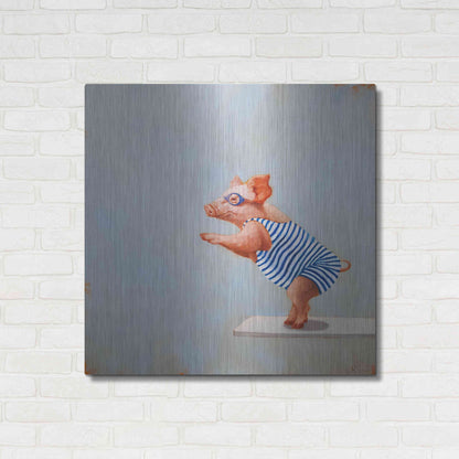 Luxe Metal Art 'The Plunge' by Lucia Heffernan, Metal Wall Art,36x36