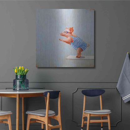 Luxe Metal Art 'The Plunge' by Lucia Heffernan, Metal Wall Art,36x36