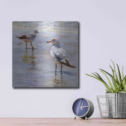 Luxe Metal Art 'Waders' by Lucia Heffernan, Metal Wall Art,12x12