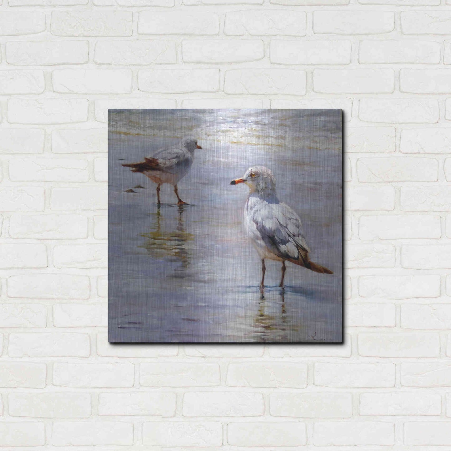 Luxe Metal Art 'Waders' by Lucia Heffernan, Metal Wall Art,24x24