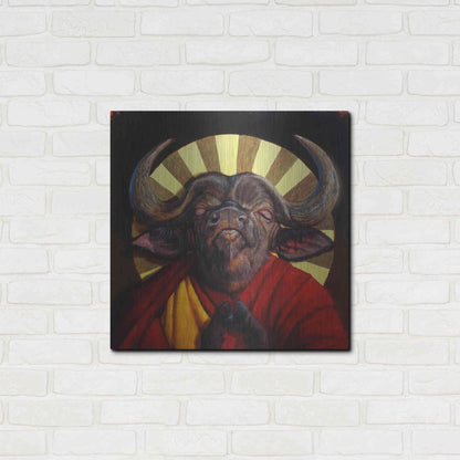 Luxe Metal Art 'Holy Cow II' by Lucia Heffernan, Metal Wall Art,24x24