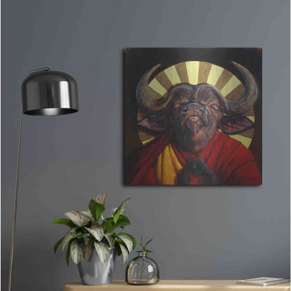 Luxe Metal Art 'Holy Cow II' by Lucia Heffernan, Metal Wall Art,24x24