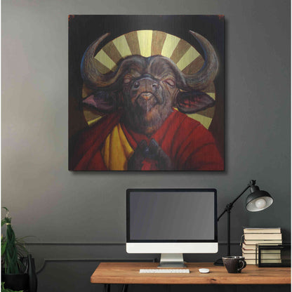 Luxe Metal Art 'Holy Cow II' by Lucia Heffernan, Metal Wall Art,36x36