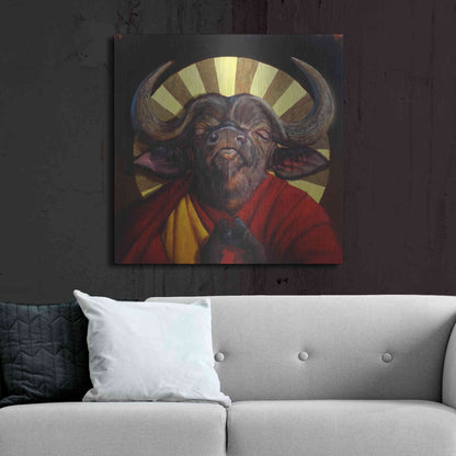 Luxe Metal Art 'Holy Cow II' by Lucia Heffernan, Metal Wall Art,36x36