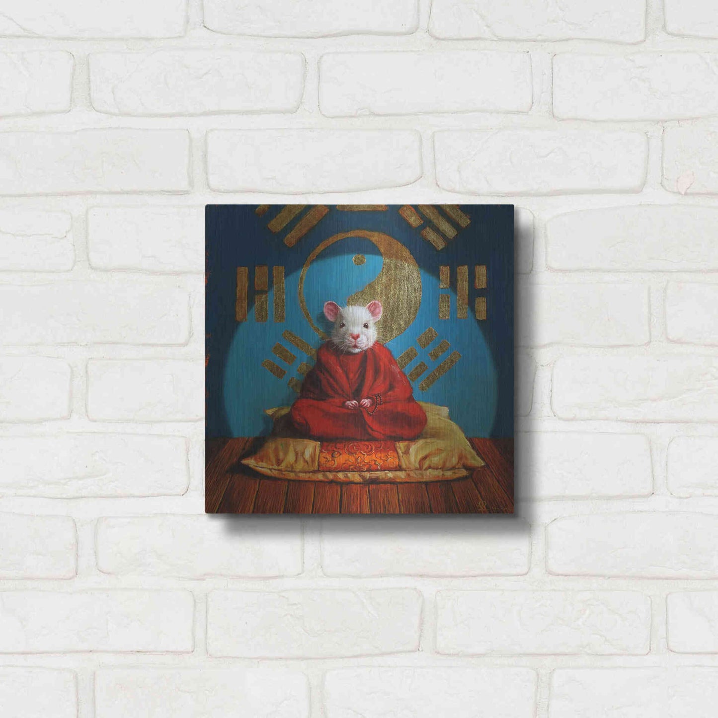 Luxe Metal Art 'Inner Peace' by Lucia Heffernan, Metal Wall Art,12x12