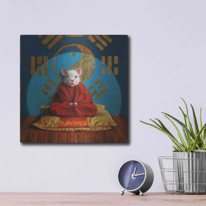 Luxe Metal Art 'Inner Peace' by Lucia Heffernan, Metal Wall Art,12x12