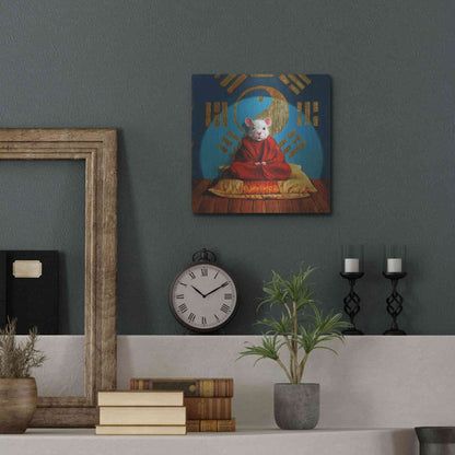 Luxe Metal Art 'Inner Peace' by Lucia Heffernan, Metal Wall Art,12x12