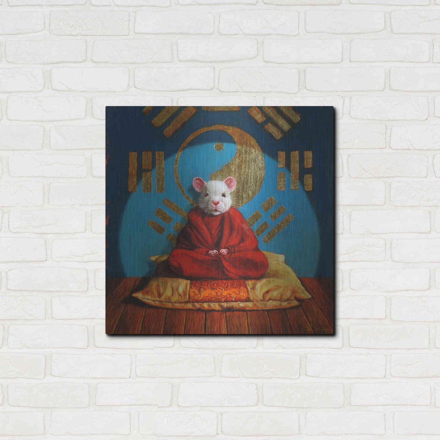 Luxe Metal Art 'Inner Peace' by Lucia Heffernan, Metal Wall Art,24x24